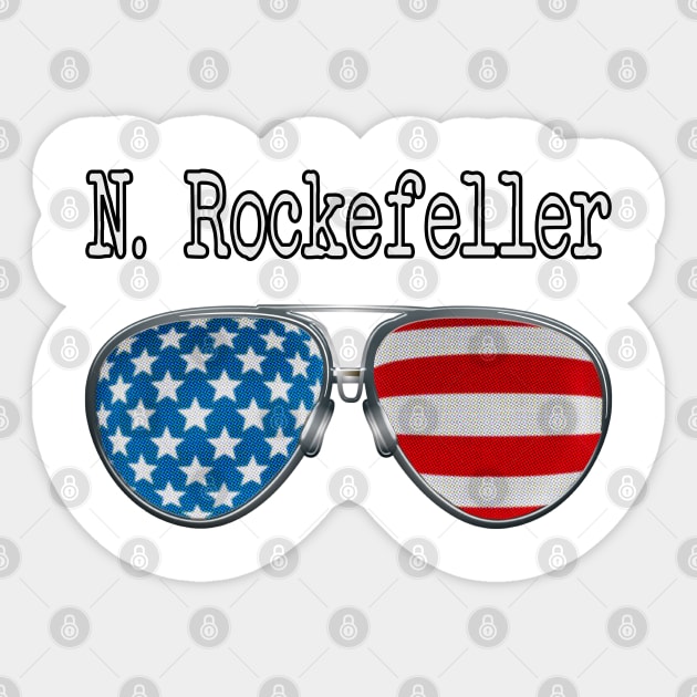 AMERICA PILOT GLASSES N. ROCKEFELLER Sticker by SAMELVES